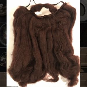 Brown Halloween beard and mustache